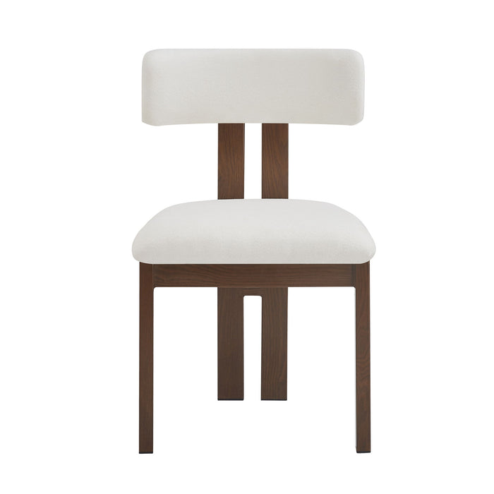 Modern Upholstered Armless Dining Chairs With Metal Legs