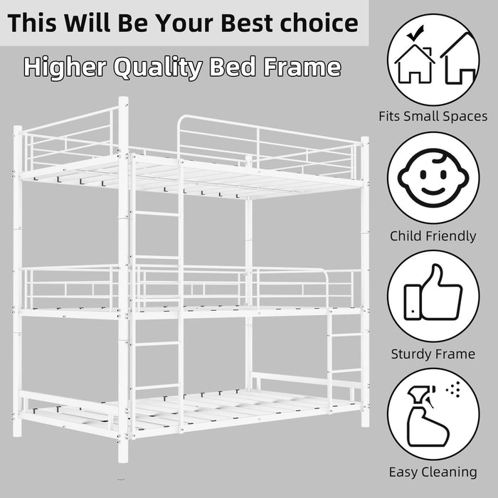 Triple Frame Bed With Built In Ladder