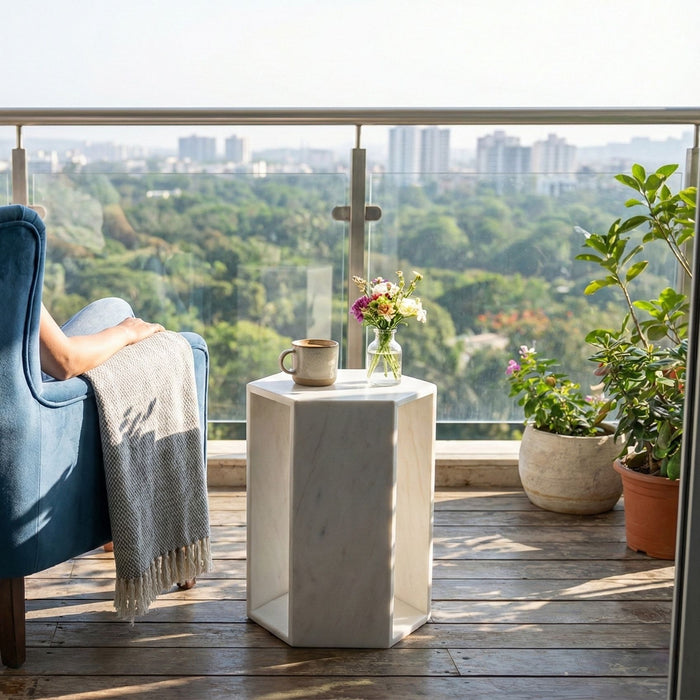 Modern Minimalist Hexagon Side Table