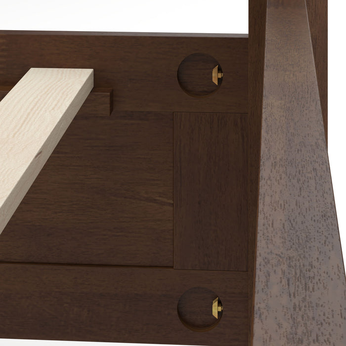 Farmhouse Platform Bed Frame & Tall Upholstered Headboard