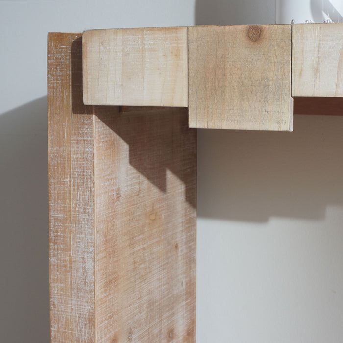 Modern Rustic Table With Sculpted Block Design