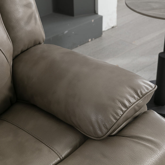 2 Seater Home Theater Recliner Manual Recliner Chair With A LED Light Strip Two Cup Holders And A Storage Box For Living Room