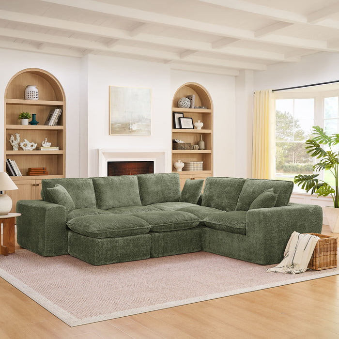 Sectional Sofa With Moveable Ottoman