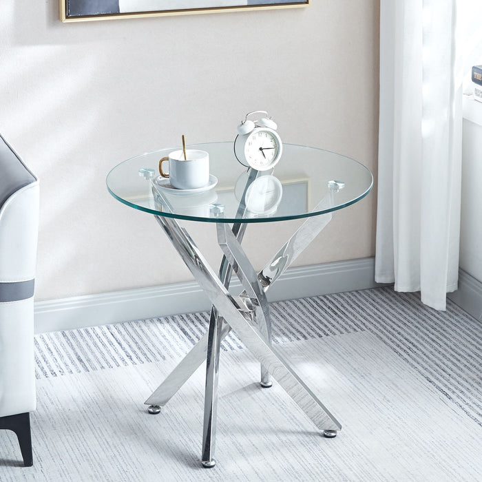 Round Table With Angular Slanted Legs