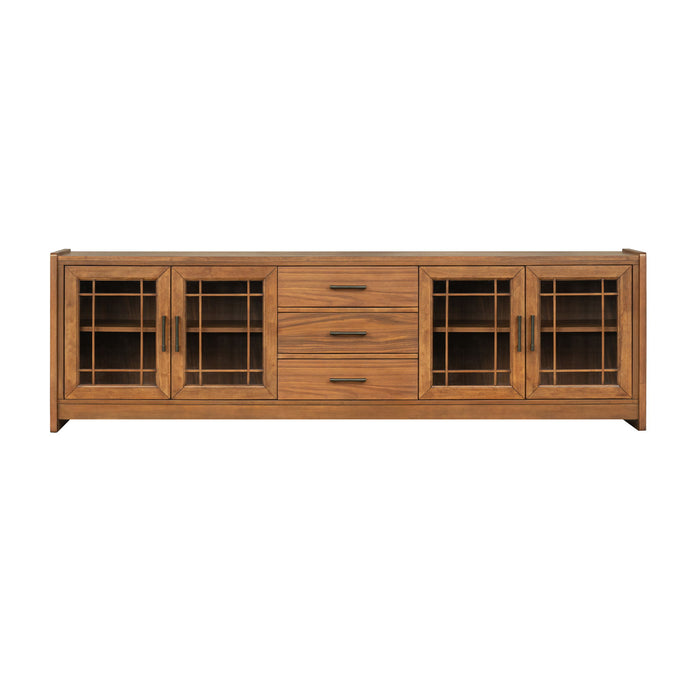 Lincoln - Large Entertainment Base - Warm Walnut