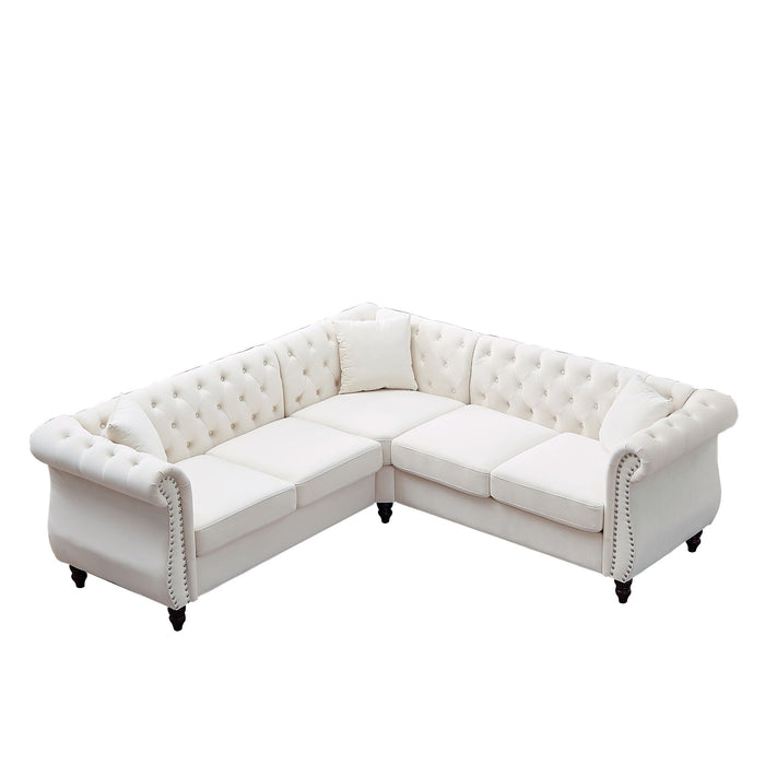 Streamline Modern L-Shaped Corner Sofa