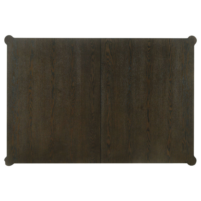 Blakely - Leaf Dining Table With Tapered Legs Accents - Ash Brown