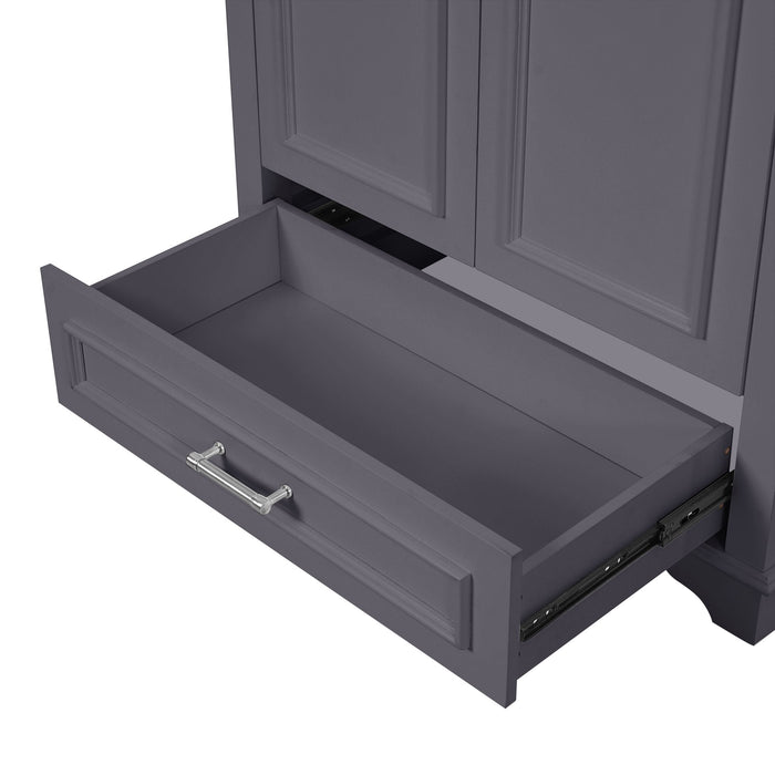 Bathroom Vanity With Sink, Cabinet & 2 Soft Closing Doors & Adjustable Shelf