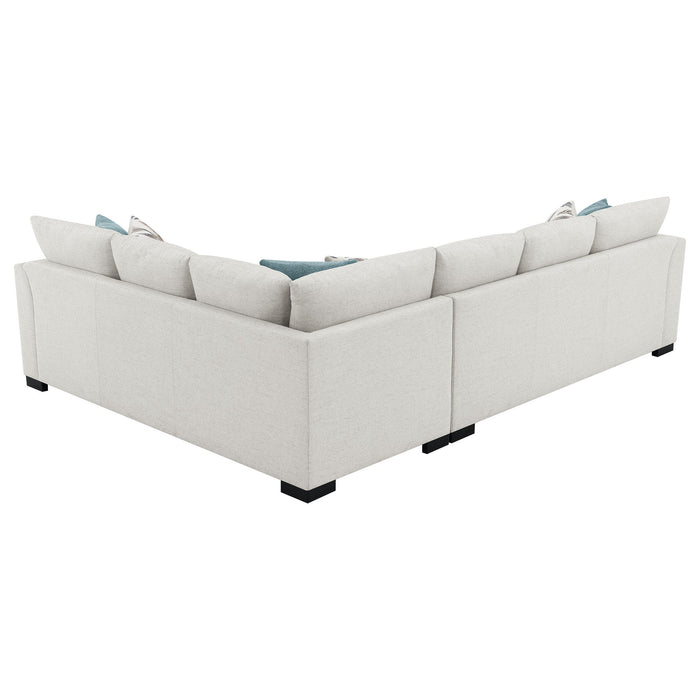Radison - Upholstered Sectional Sofa With Hidden Sleeper - Greige