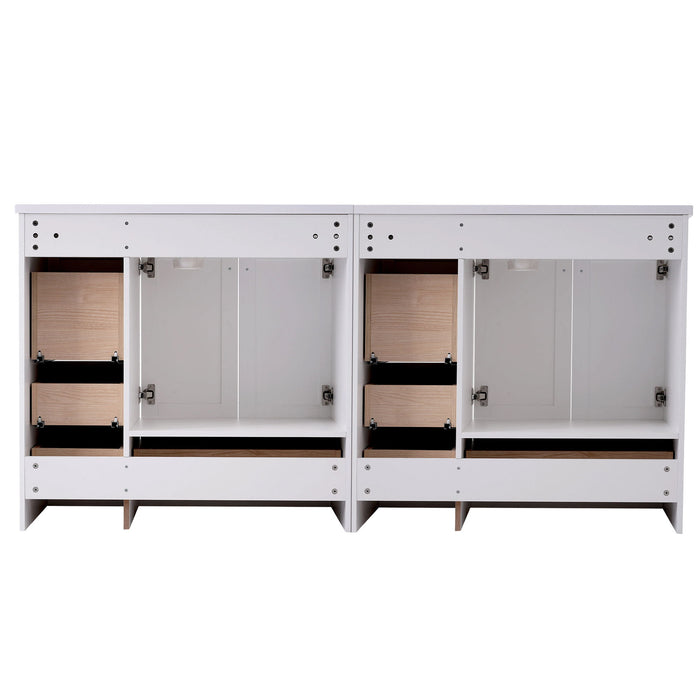 Shaker Free Standing Bathroom Vanity Cabinet With Sink, Soft Close Drawers, Soft Close Doors