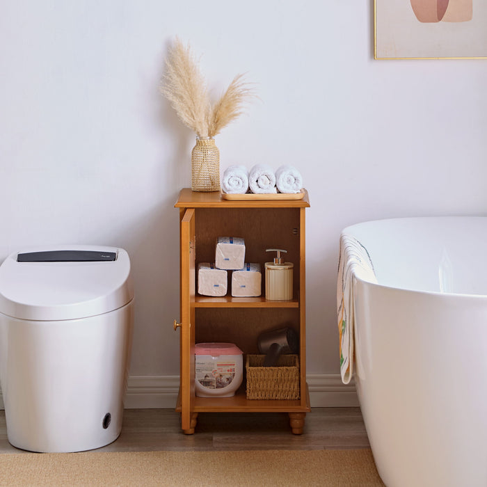 Floor Cabinet With Adjustable Shelf, Storage For Entryway