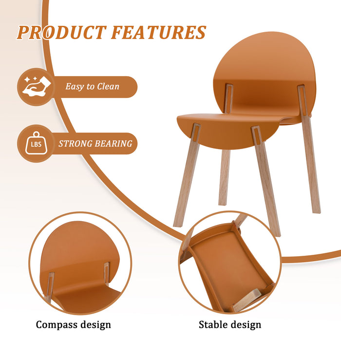 4 Piece Set Of Single Chairs With Long Table