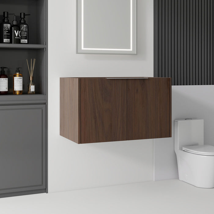 Floating Bathroom Vanity Cabinet With Soft Close Double Doors, Spacious Interior Storage, Wall Mounted, Cabinet Only
