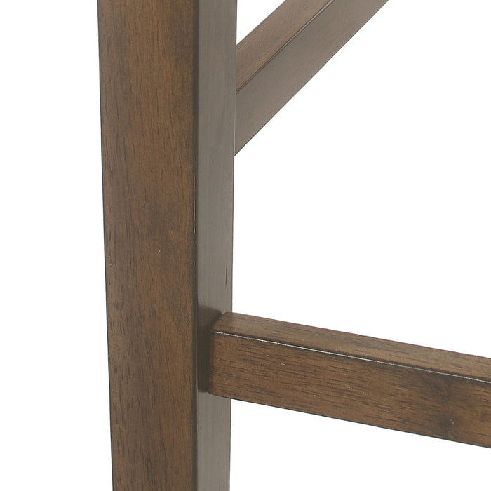 Farmhouse Style Counter Height Chair With Upholstered Seat