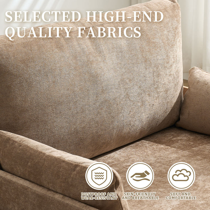 Mid Century Modern Foldable Sofa Bed, 3 In 1 Convertible Sleeper With 3 Pillows