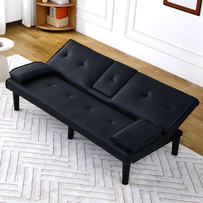 Sofa Bed With Foldable Design And Cup Holder