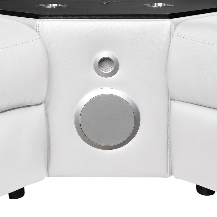 Nova - Sectional With Bluetooth Speaker, LED And Lifting Wine Cabinet
