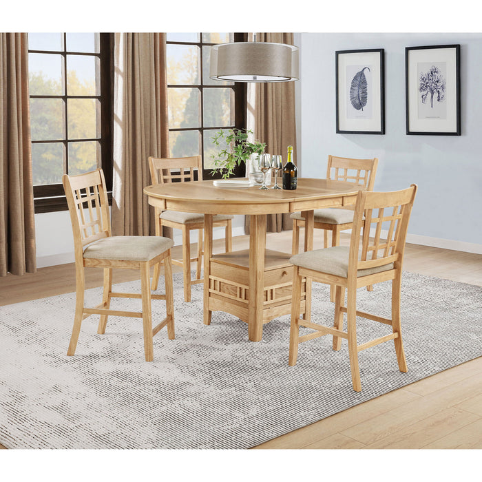 Davis - Counter Height Dining Chair Linen (Set of 2) - Light Oak
