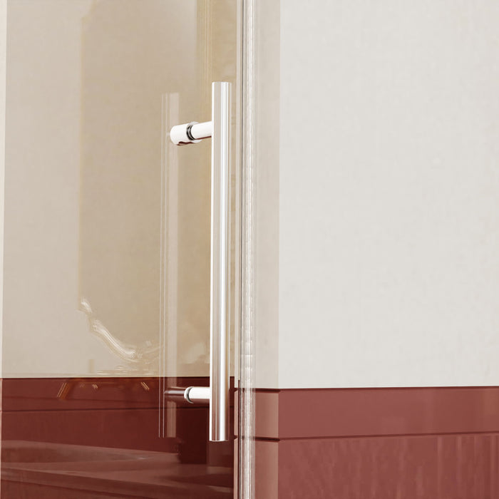 Frameless Single Sliding Shower Doors With Towel Rail & Handle