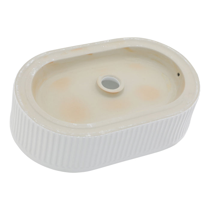 Vessel Oval Bathroom Sink - White