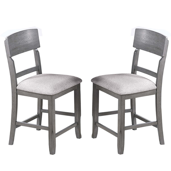 Contemporary Counter Height Dining Set With Built In Lazy Susan