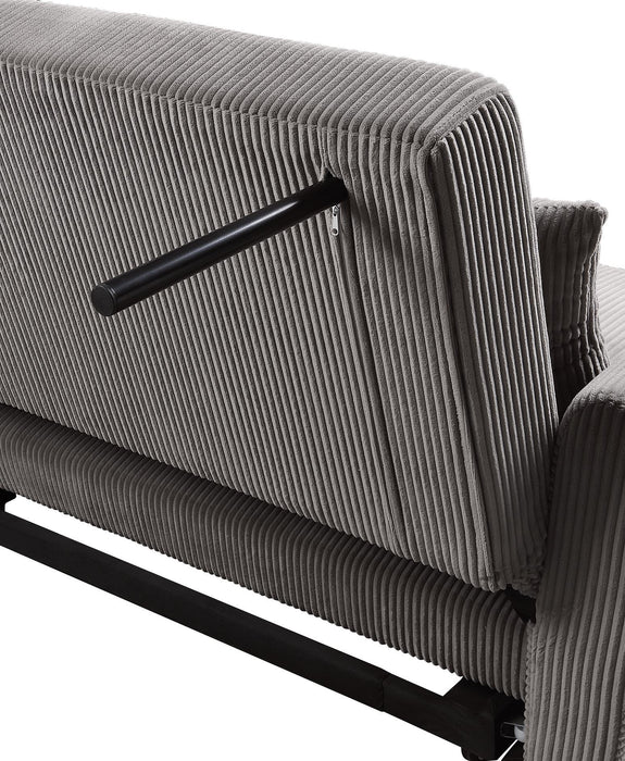 Justine - Convertible Sleeper Loveseat - Brown