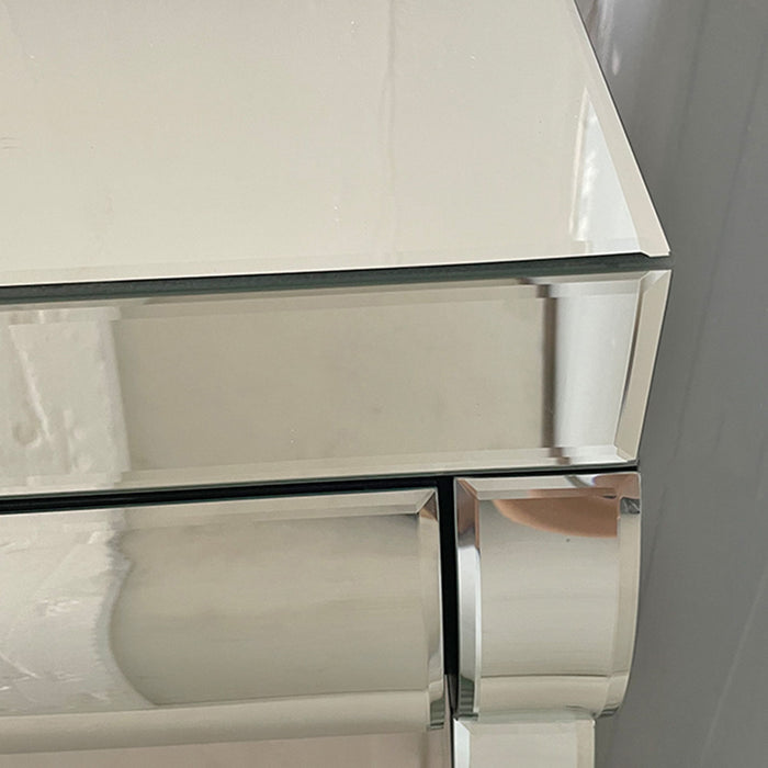 Console Table With 2 Drawers For Living Room - Silver