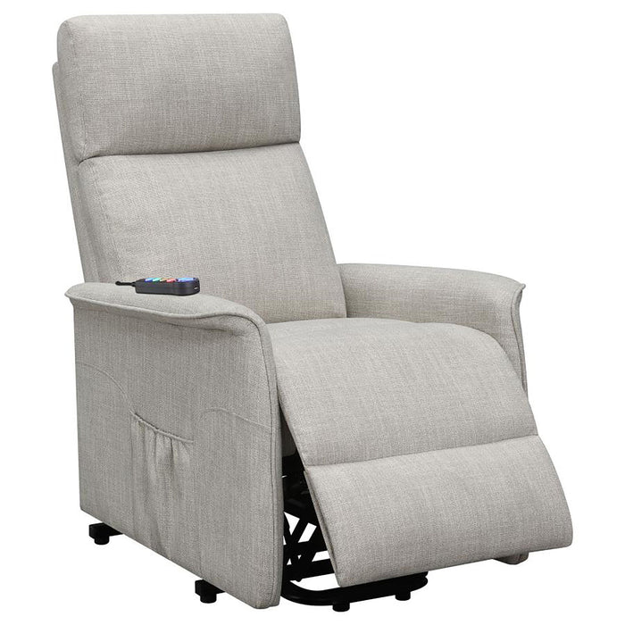 Upholstered Power Lift Recliner With Wired Remote