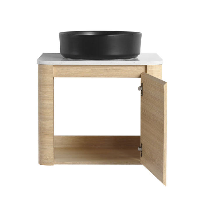 Mounted Bathroom Vanity With Art Sink & 2 Soft Close Doors