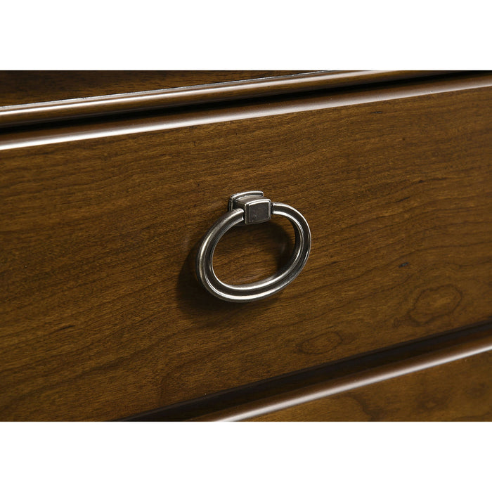 Leonide - 2 Drawer Nightstand With USB Charging And Hidden Storage - Cherry