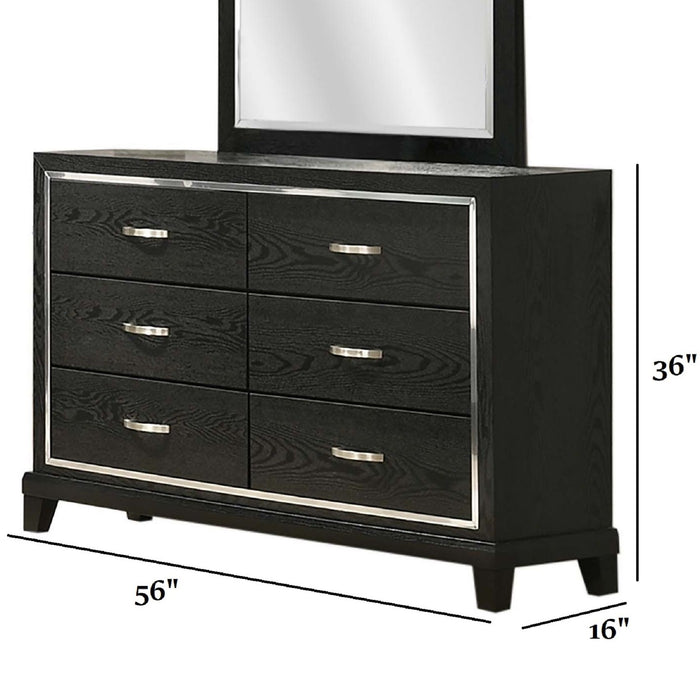 1 Piece Dresser With Tapered Legs Furniture - Black