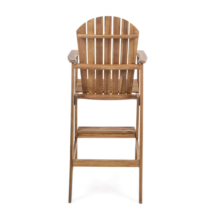 Outdoor Acacia Wood Adirondack Barstools (Set of 2)