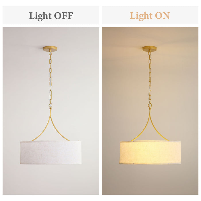 3 Light Drum Pendant Light