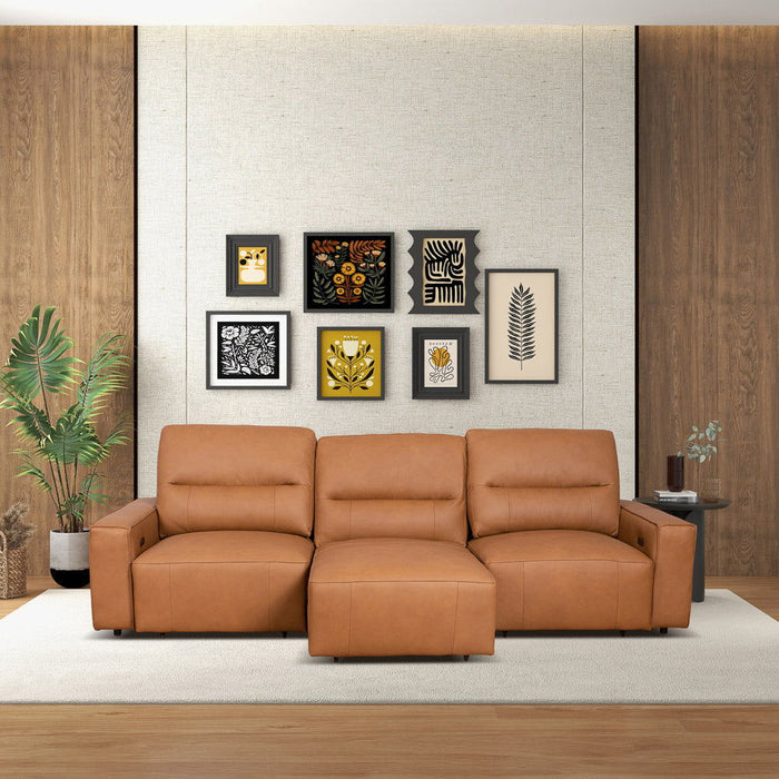 Grant - Triple Power Convertible Sofa - Cognac