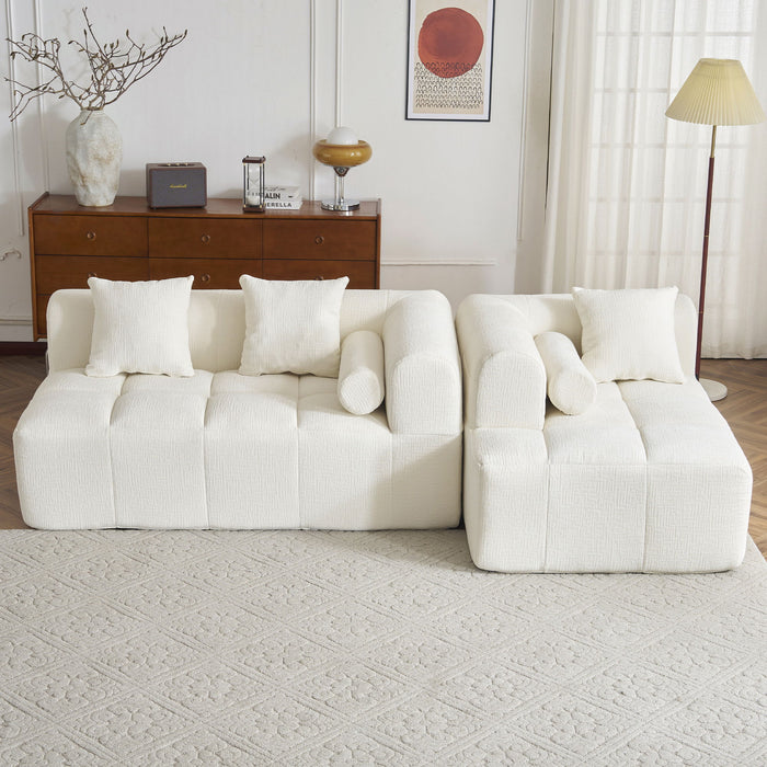 Sectional Free Combined Sofa With 2 Side Pockets