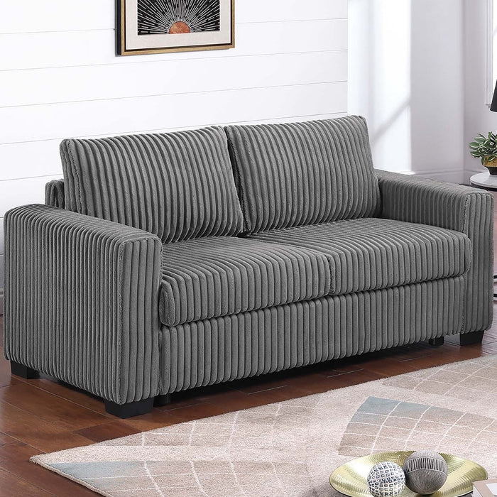 Modern Style 2 Piece Sofa Set With Cup Holders & Charging Port