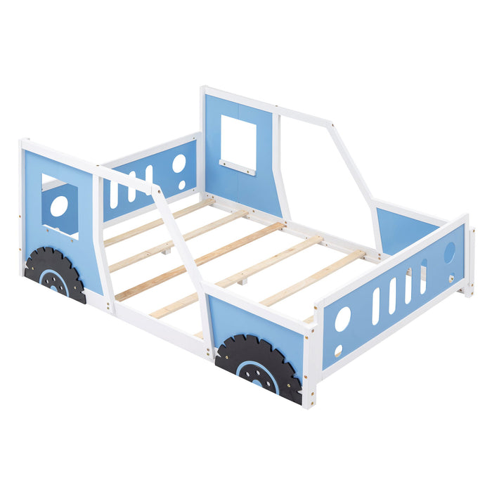 Classic Car Shaped Platform Bed With Wheels
