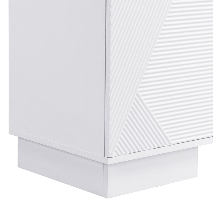 Modern TV Stand With Storage Cabinets, 4 Drawers