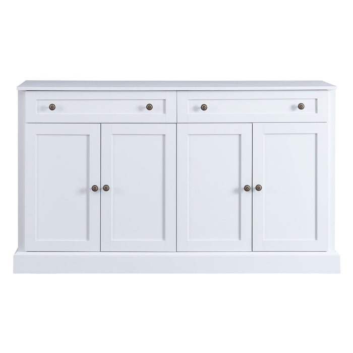 Kitchen Sideboard Storage Buffet Cabinet With 2 Drawers & 4 Doors Adjustable Shelves For Dining Room, Living Room