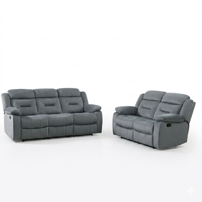 Contemporary Living Room Set With Pillow Arms And Headrest Support