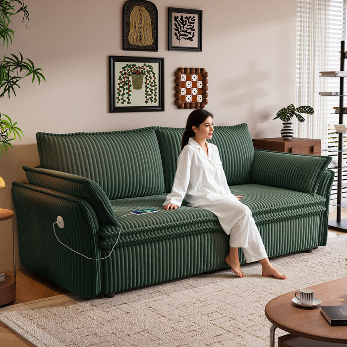 2 In 1 Convertible Sofa Bed, Multi Functional Living Room Furniture