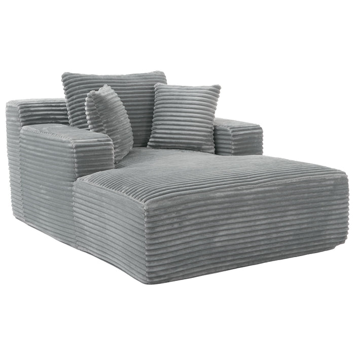 Modern Full Compressed Chaise Lounge Sofa Bed With Removable Pillows