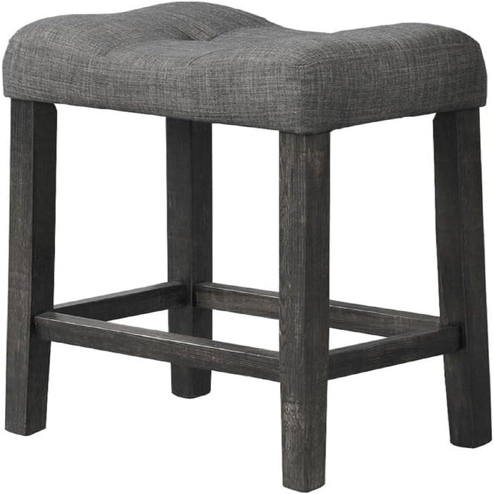 Transitional Counter Dining Set With 4 Tufted Stools