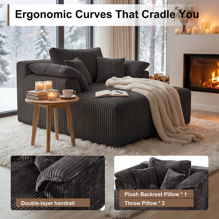 Chaise Lounge Chair, Deep Seat Sleeper Couch For Living Room