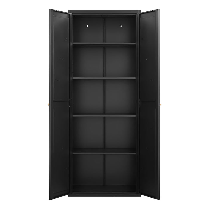 Adjustable 2 Door Storage Cabinet With Adjustable Shelves
