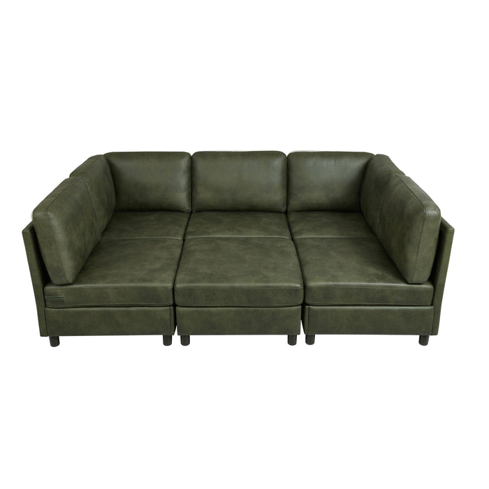 Upholstered Modular Sectional With Custom Configuration And Removable Cushions