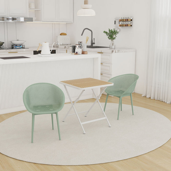 2 Pack Lounge Chair Set & Folding Square Table