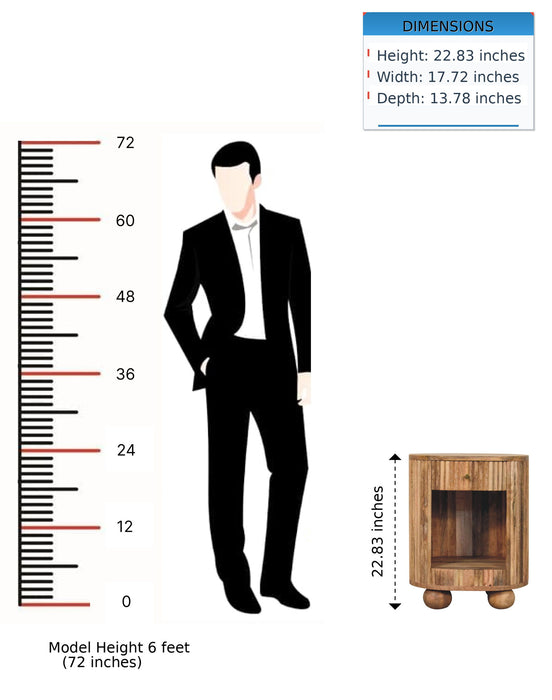 Soba - Ball Drawer Bedside Table