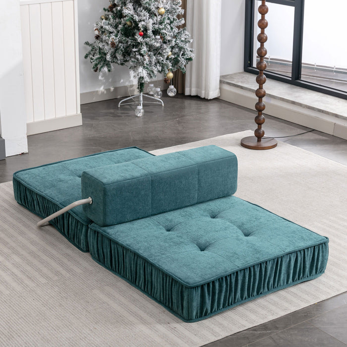 Folding Sofa With Removable Back Cushion, Convertible Futon Sleeper Chair