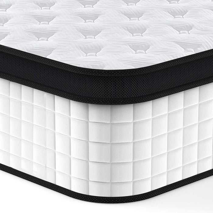 12" Hybrid Mattress Individual Pocket Spring, 7 Zoned Memory Foam
